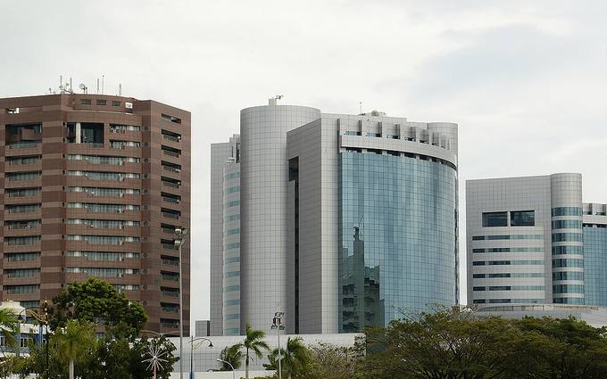 Office towers at the Labuan Financial Park.