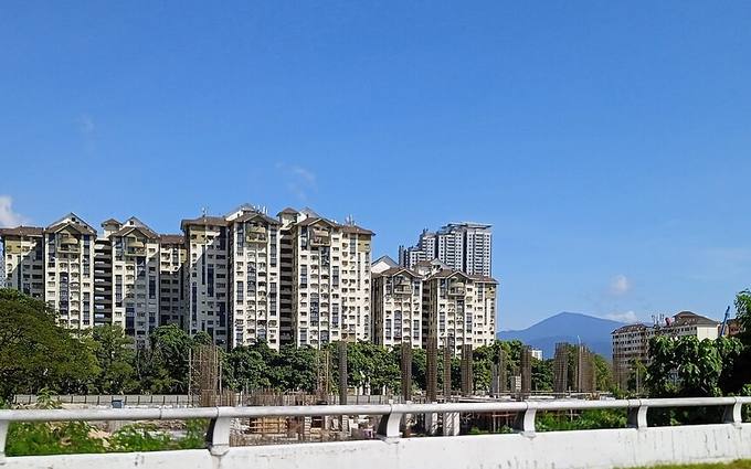 Apartment blocks and greenery in Kepong, outside Kuala Lumpur.