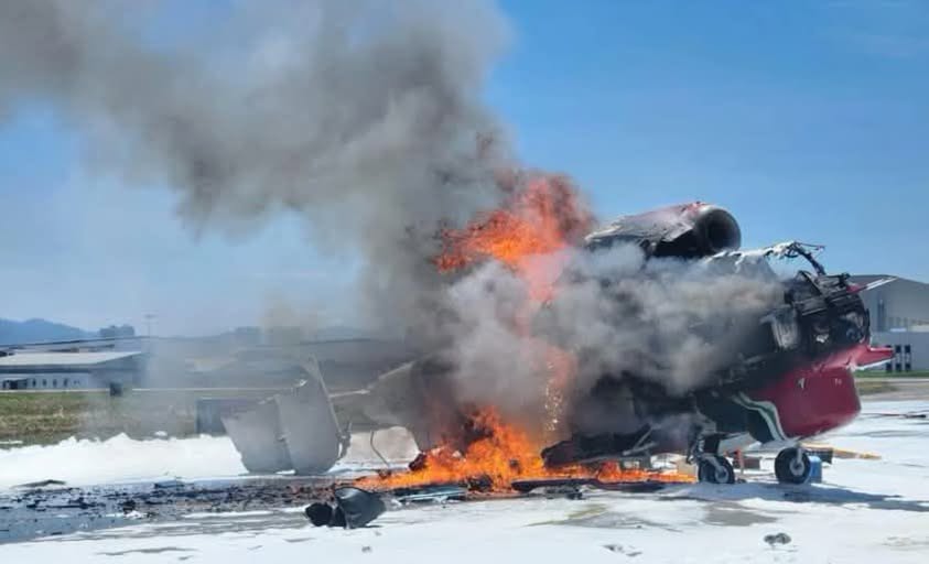Helikopter milik Ukraine meletup, terbakar di Subang