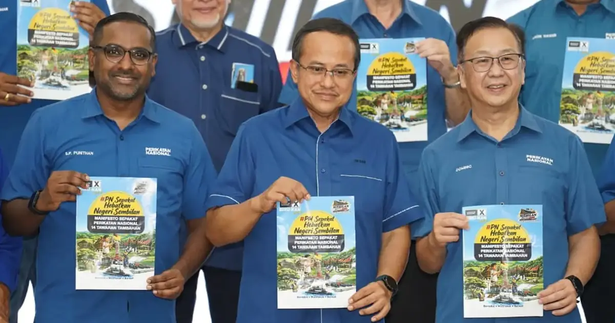 PN mengambil manifesto BN untuk pilihan raya Negeri Sembilan, tambah 14 janji