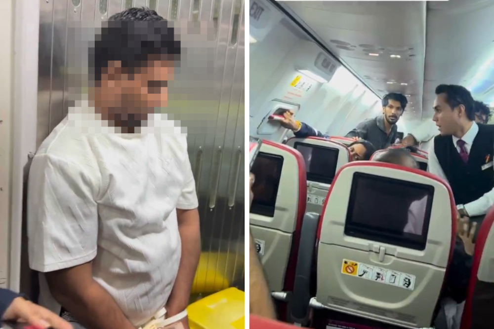 Malaysia-bound Batik Air passenger arrested in India after allegedly trying to open emergency door mid-flight (VIDEO)