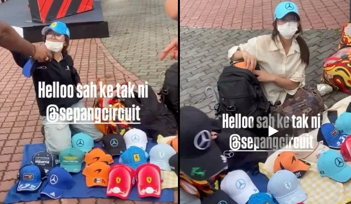 [Watch] Fake F1 Caps Sold For RM 20 Outside Sepang Gates, Stalls Shut Down After Viral Video