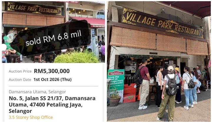 Going Once, Going Twice: Village Park Shoplot Reportedly Sold For RM6.8mil