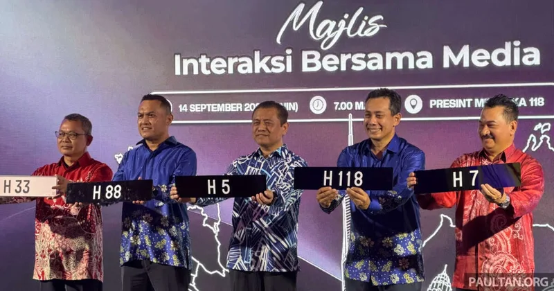 JPJ、マレーシア・デー向け氏「H」ナンバー発表 入札は9月16日から